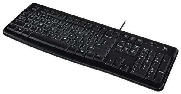 Logitech K120 Kabelgebundene Tastatur US Layout Schwarz