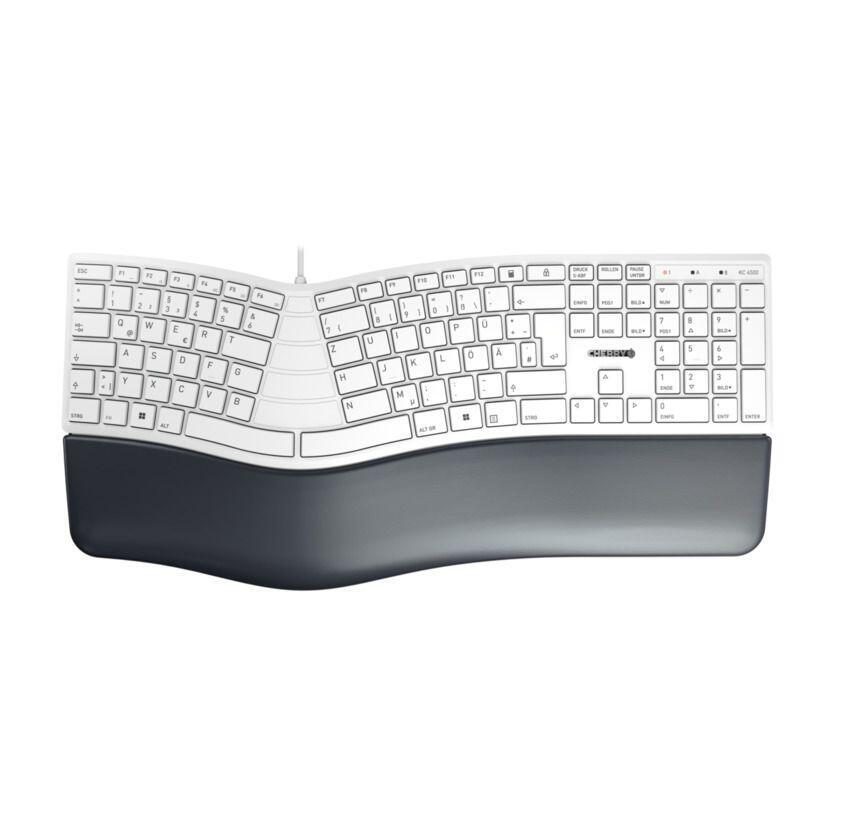 CHERRY KC 4500 ERGO Corded DE-Layout weiß-grau