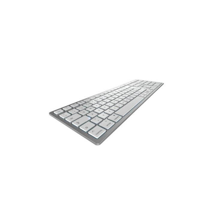 CHERRY KW 9100 Slim für Mac kabellose Tastatur US-Layout weiß-Silber
