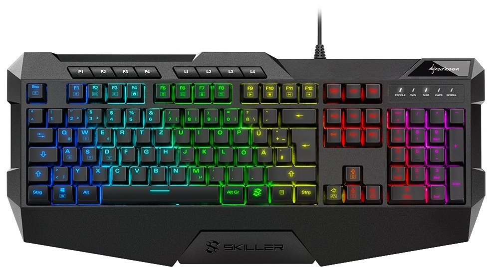 Sharkoon Skiller SGK4 Gaming Keyboard QWERTZ wired rubberdome black
