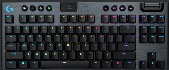 Logitech G915 TKL LIGHTSPEED Tactile Kabellose Mechanische RGB Gaming Tastatur