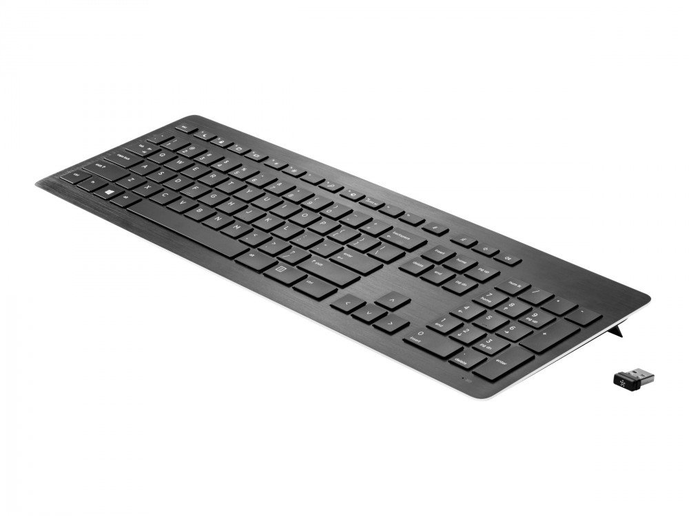 HP Wireless Premium Keyboard - Tastatur - Deutschland - Abgeglichenes anodisiertes Aluminium