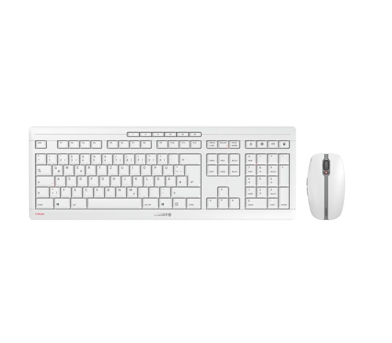 Cherry Tastatur und Maus Set STREAM DESKTOP RECHARGE grey
