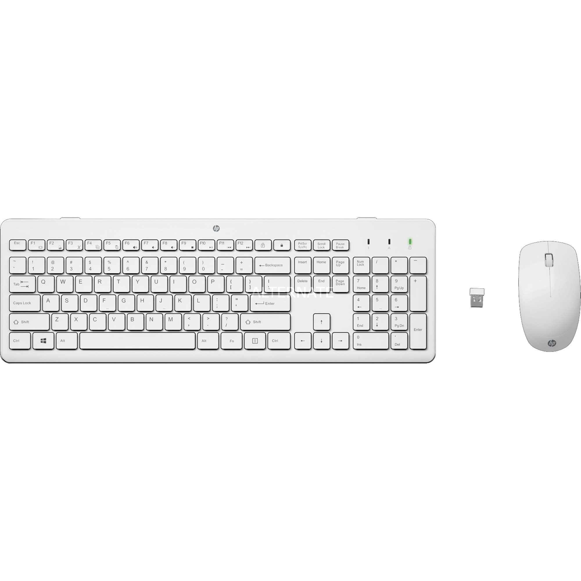 HP Tastatur+Maus 230 Kabellos Weiß Deutsch
