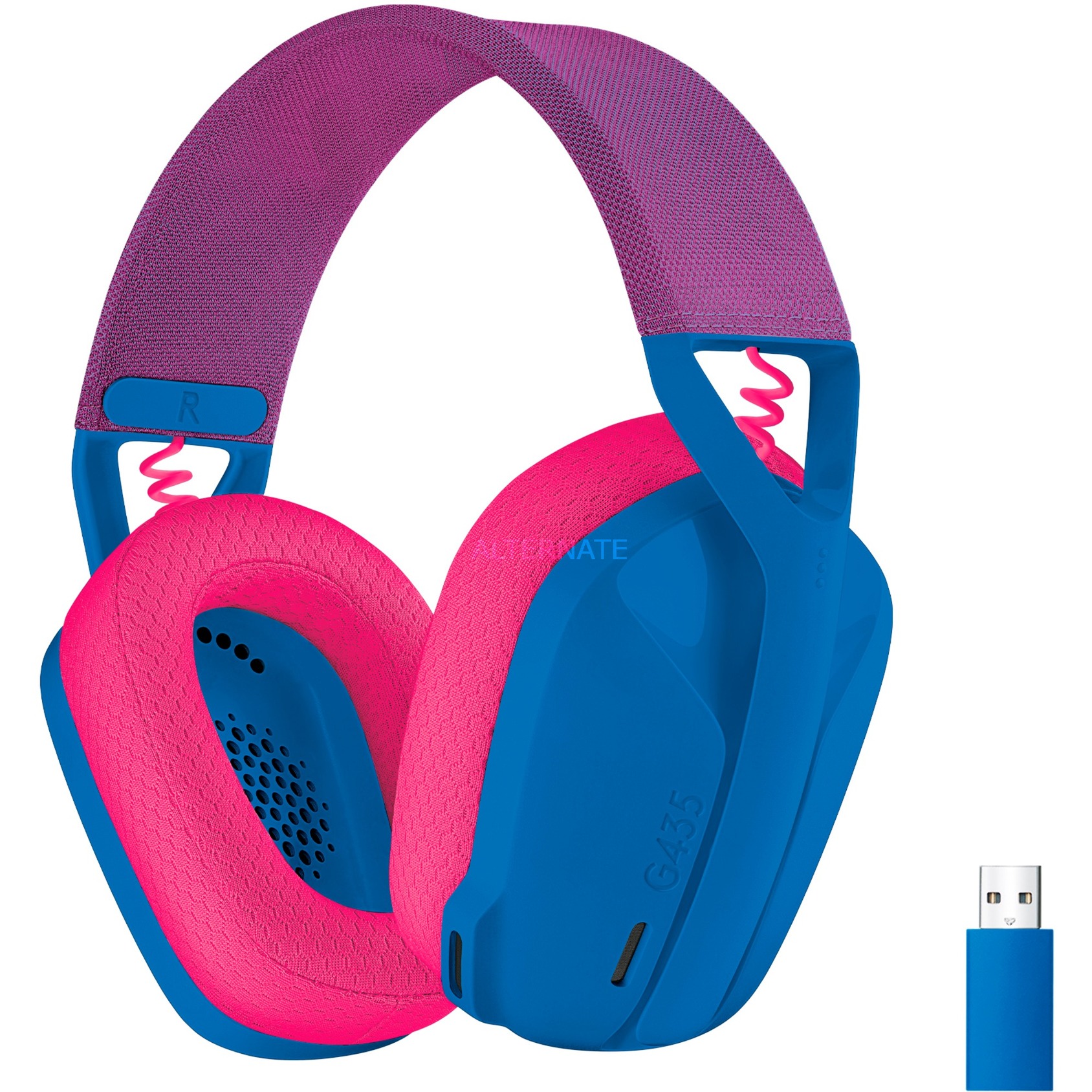 LOGITECH Lightspeed G435 Headset full size Bluetooth / 2.4 GHz radio frequency wireless blue Discord Certified
