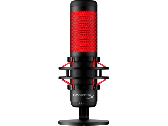 HyperX QuadCast USB Mikrofon mit roter Beleuchtung