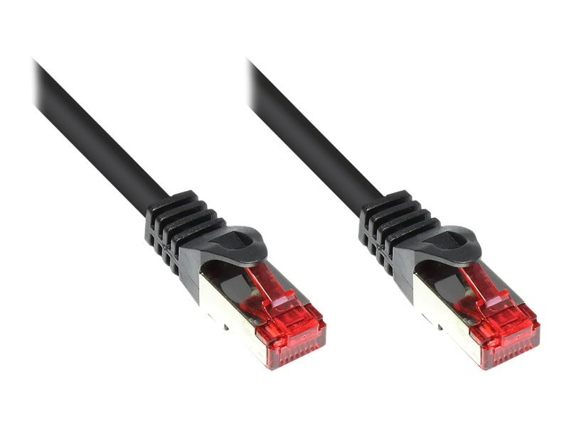 Good Connections Patch Netzwerkkabel RJ45 CAT6 250MHz 2m schwarz S/FTP