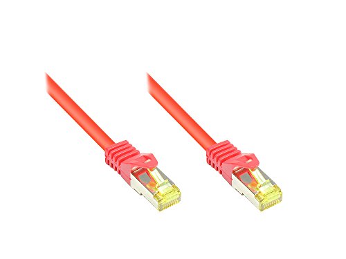 Good Connections Patchkabel mit Cat. 7 Rohkabel S/FTP rot 0,25m