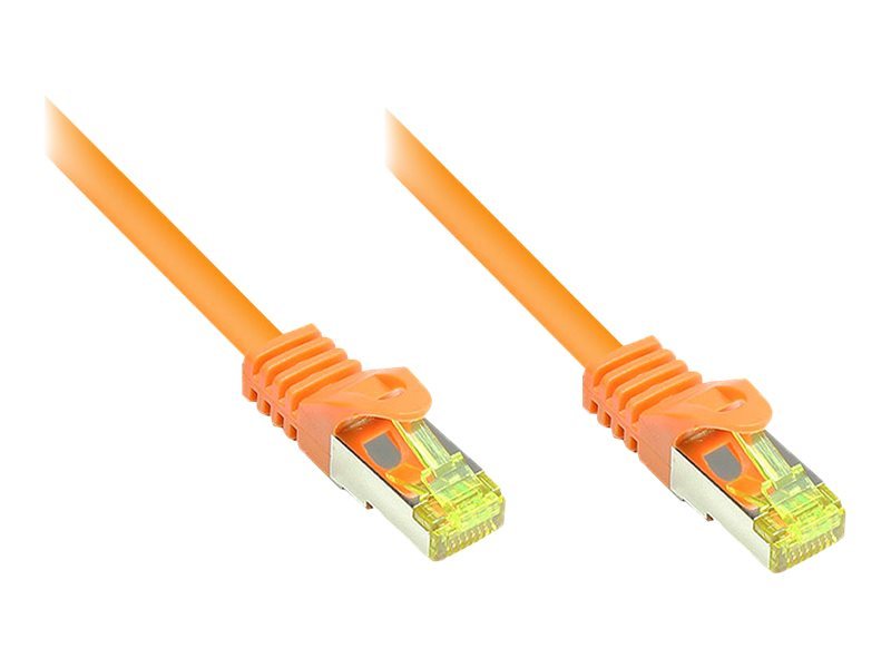 Good Connections Patchkabel mit Cat. 7 Rohkabel S/FTP 0,15m orange
