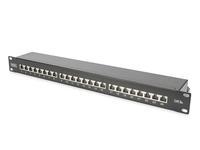 Digitus Patch Panel 48,3cm 19Zoll 24Port Cat6 geschirmt schwarz