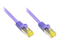 Good Connections Patchkabel mit Cat. 7 Rohkabel S/FTP 0,5m violett
