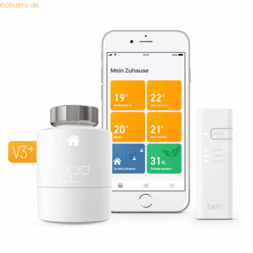 tado° V3+ Starter Set Smarte Heizung • smartes Thermostat • Heizkörperthermostat