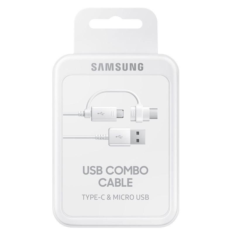 Samsung EP-DG930 2-in-1-Datenkabel microUSB und USB-C, weiß