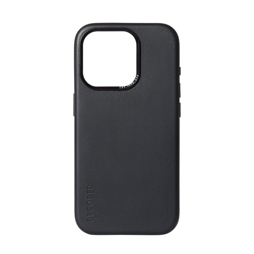 Decoded Leather Backcover für iPhone 15 Plus Black