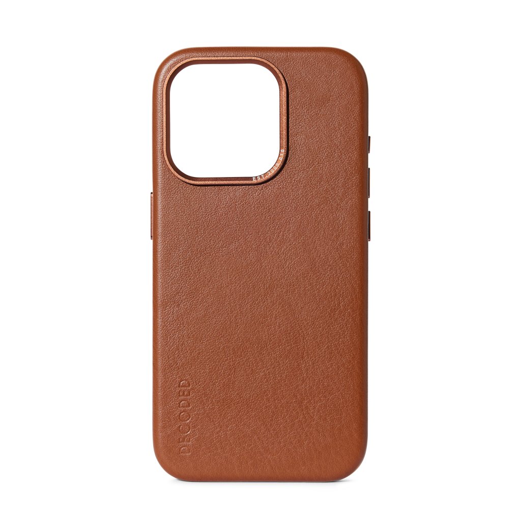 Decoded Leather Backcover für iPhone 15 Pro Max Tan