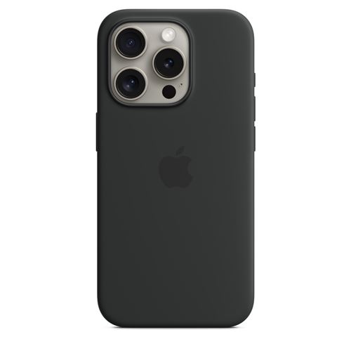Apple Original iPhone 15 Pro Silicone Case mit MagSafe - Schwarz