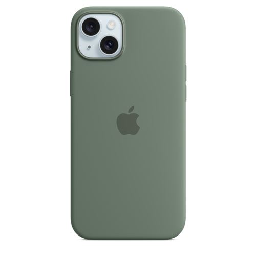 Apple Original iPhone 15 Plus Silicone Case mit MagSafe - Zypresse