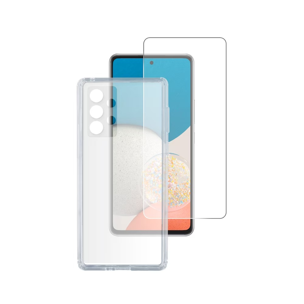 4Smarts 360° Starter Set X-Pro Glas + Case für Galaxy A34, transparent
