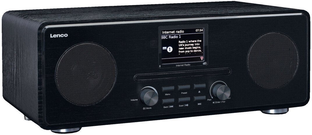 LENCO DIR-260BK Internetradio mit DAB+, BT & CD, schwarz
