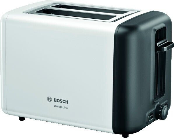 Bosch TAT3P421DE Kompakt Toaster, DesignLine, weiß /schwarz