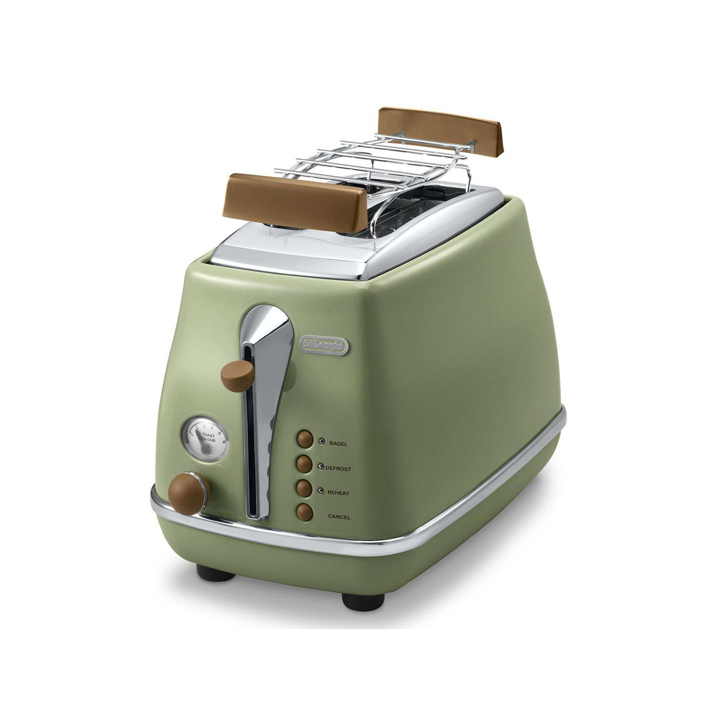 DeLonghi CTOV 2103.GR Icona Vintage Toaster grün
