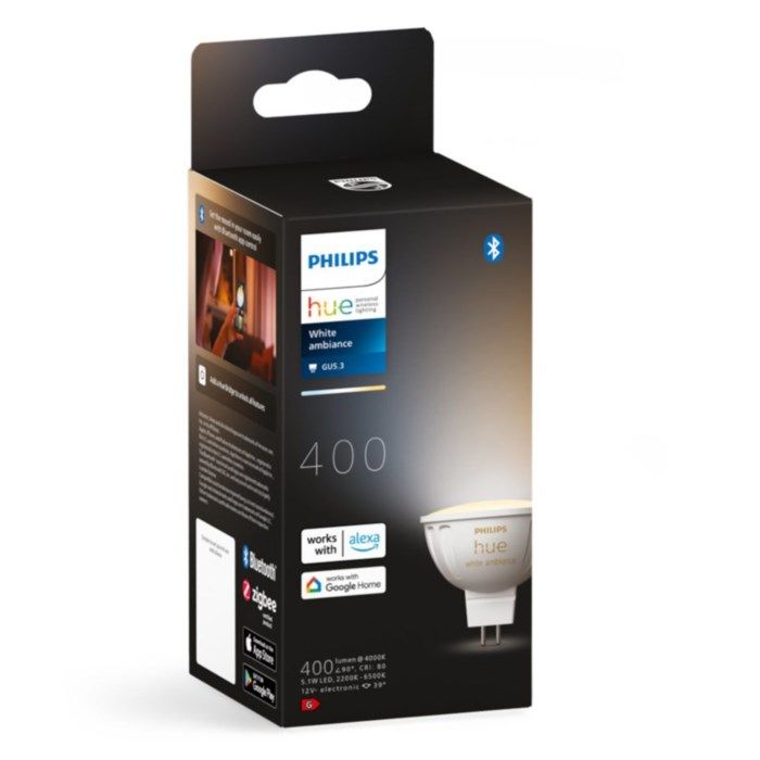 Philips Hue White Ambiance MR16 LED Lampe Einzelpack 400lm