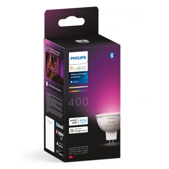 Philips Hue White & Color Ambiance MR16 LED-Lampe 400lm, Einzelpack