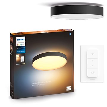 Philips Hue White Ambiance Enrave Deckenleuchte XL Schwarz 6500lm inkl DS