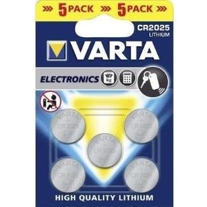 VARTA Professional Electronics Knopfzelle Batterie CR 2025 5er Blister