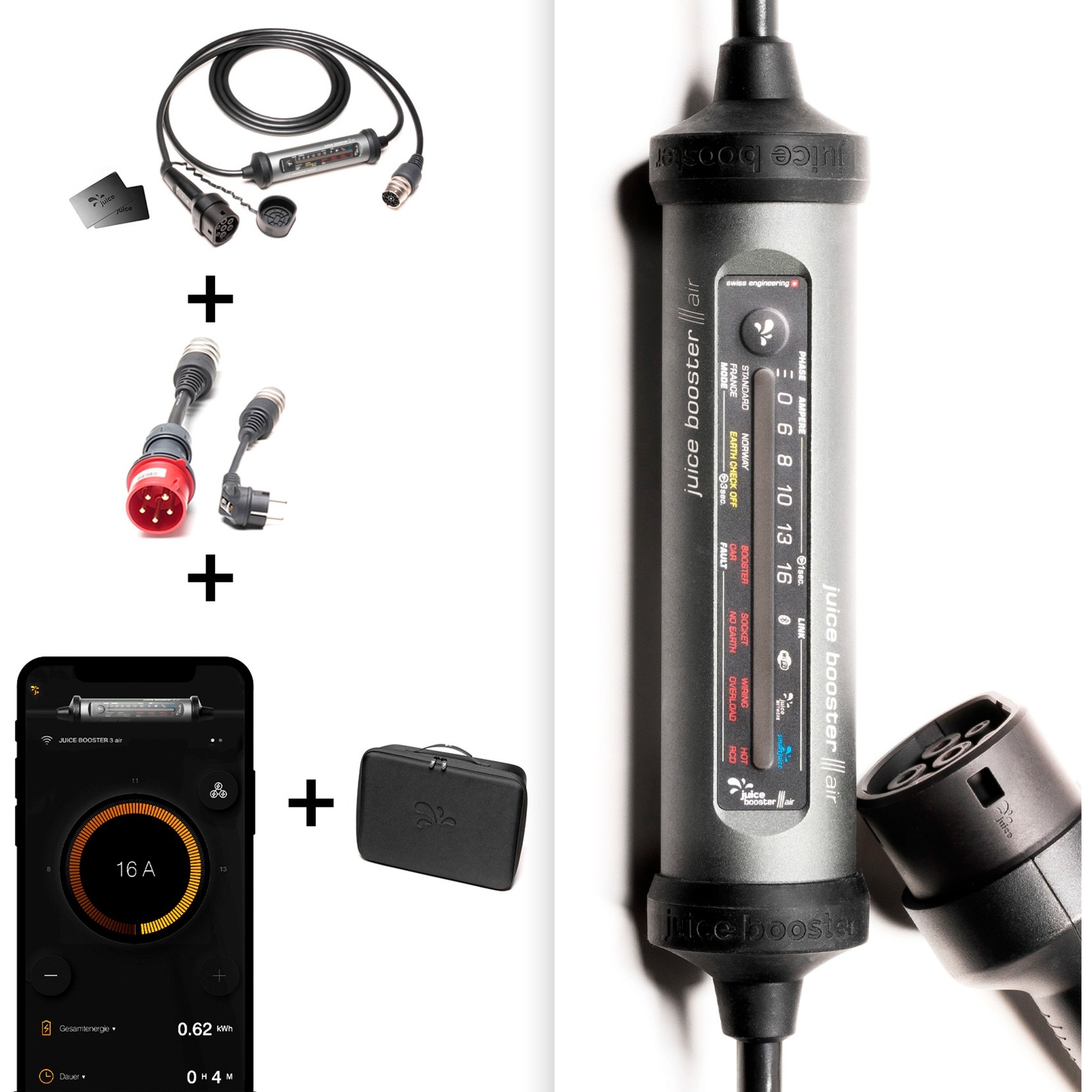 Juice Technology JUICE BOOSTER 3 air Country EU Basic Set (anthrazit/schwarz, 1,4 - 11 kW, 3,1 Meter Kabel)