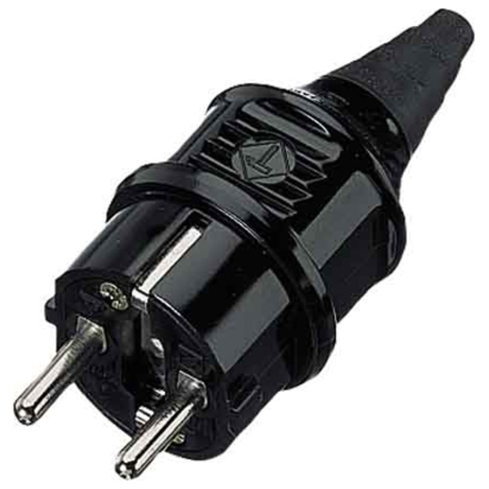 Mennekes 10754 Schukostecker sw schlagfest