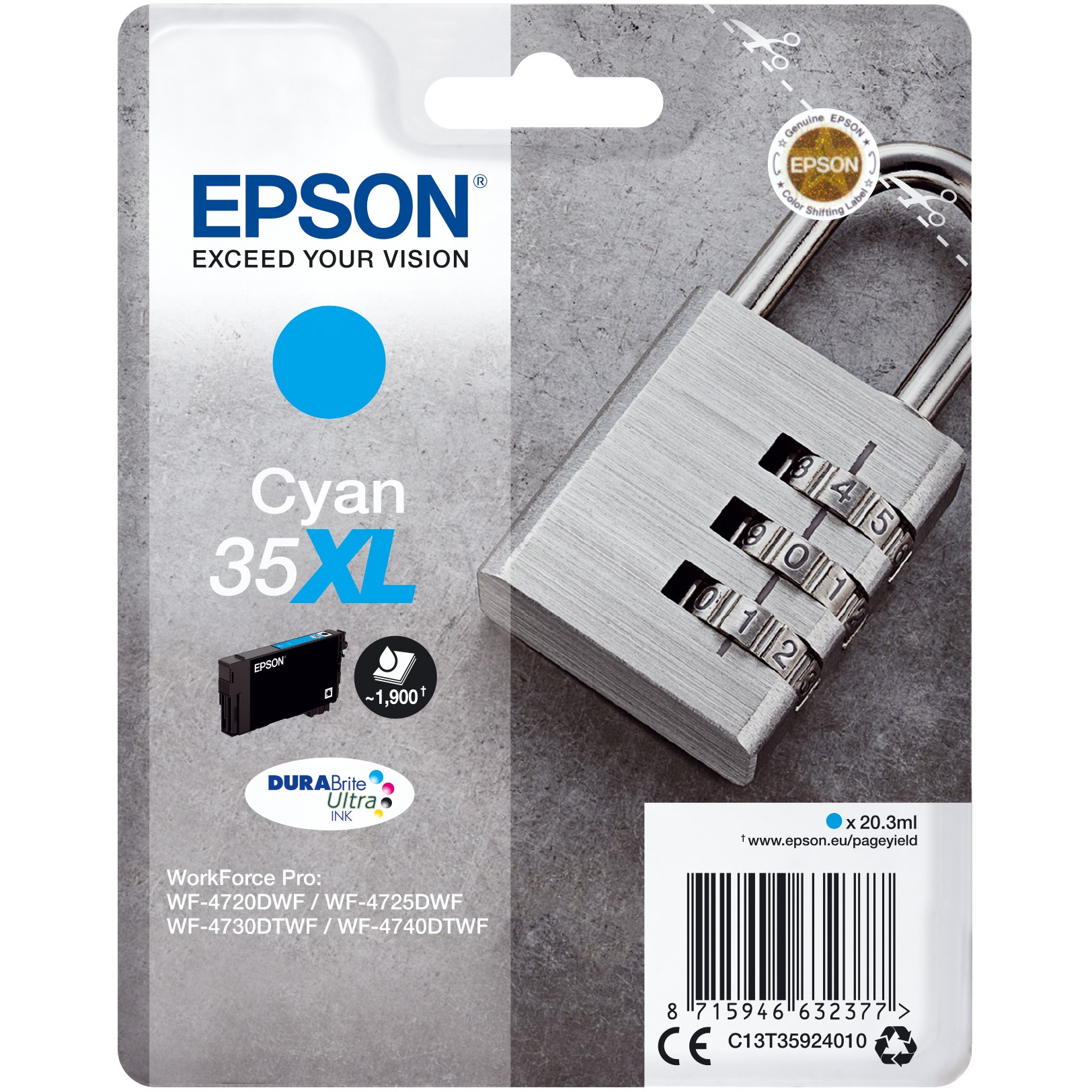 Epson C13T35924010 cyan HC
