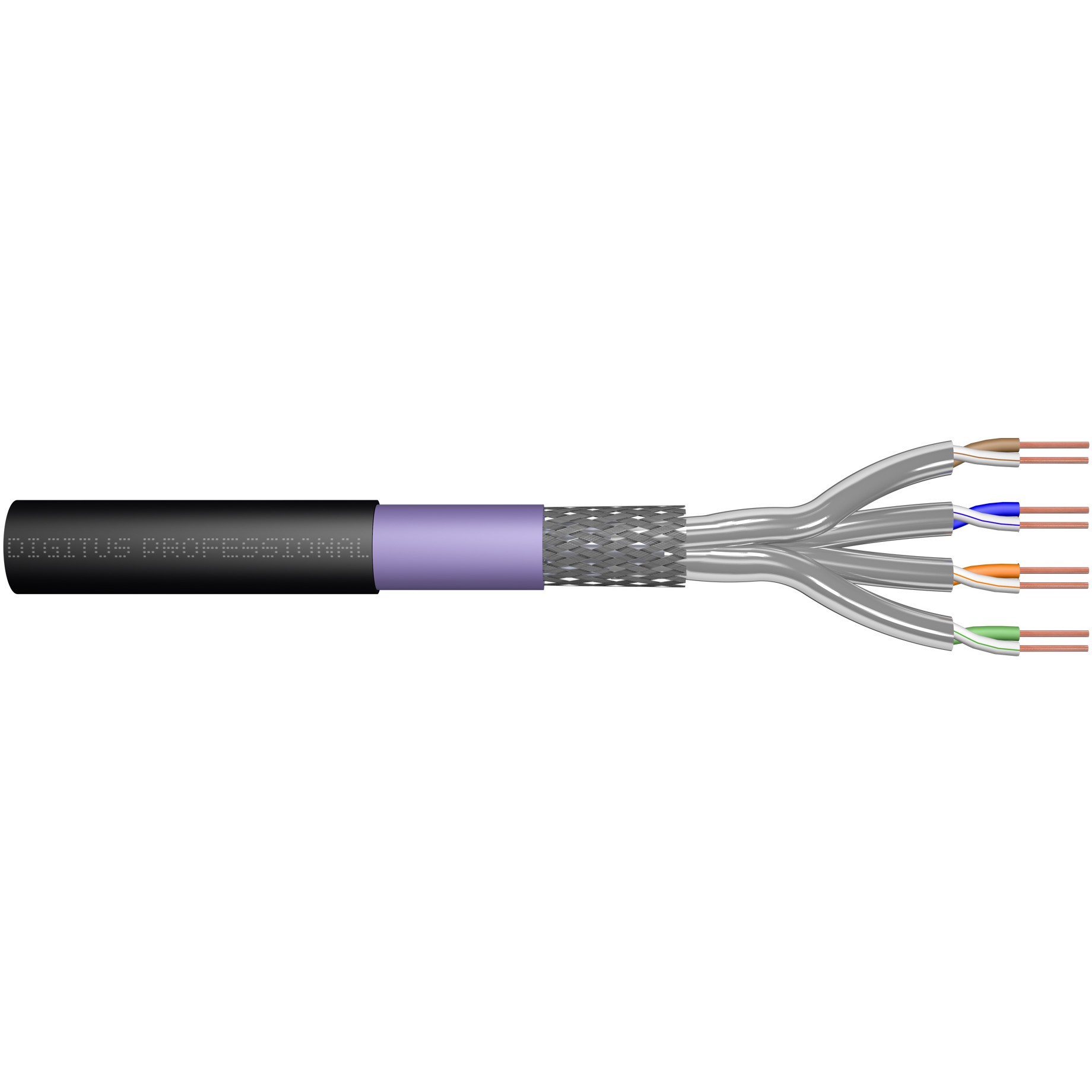 DIGITUS CAT.7 S/FTP Erdverlegekabel. simplex. PE.100m.grau
