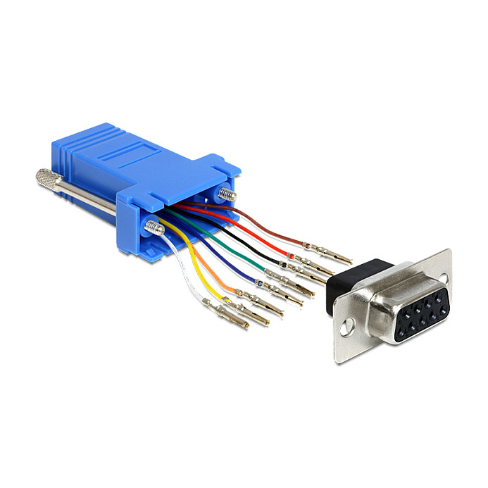 Delock Serieller Adapter - RJ-45 (W) bis DB-9 (W)