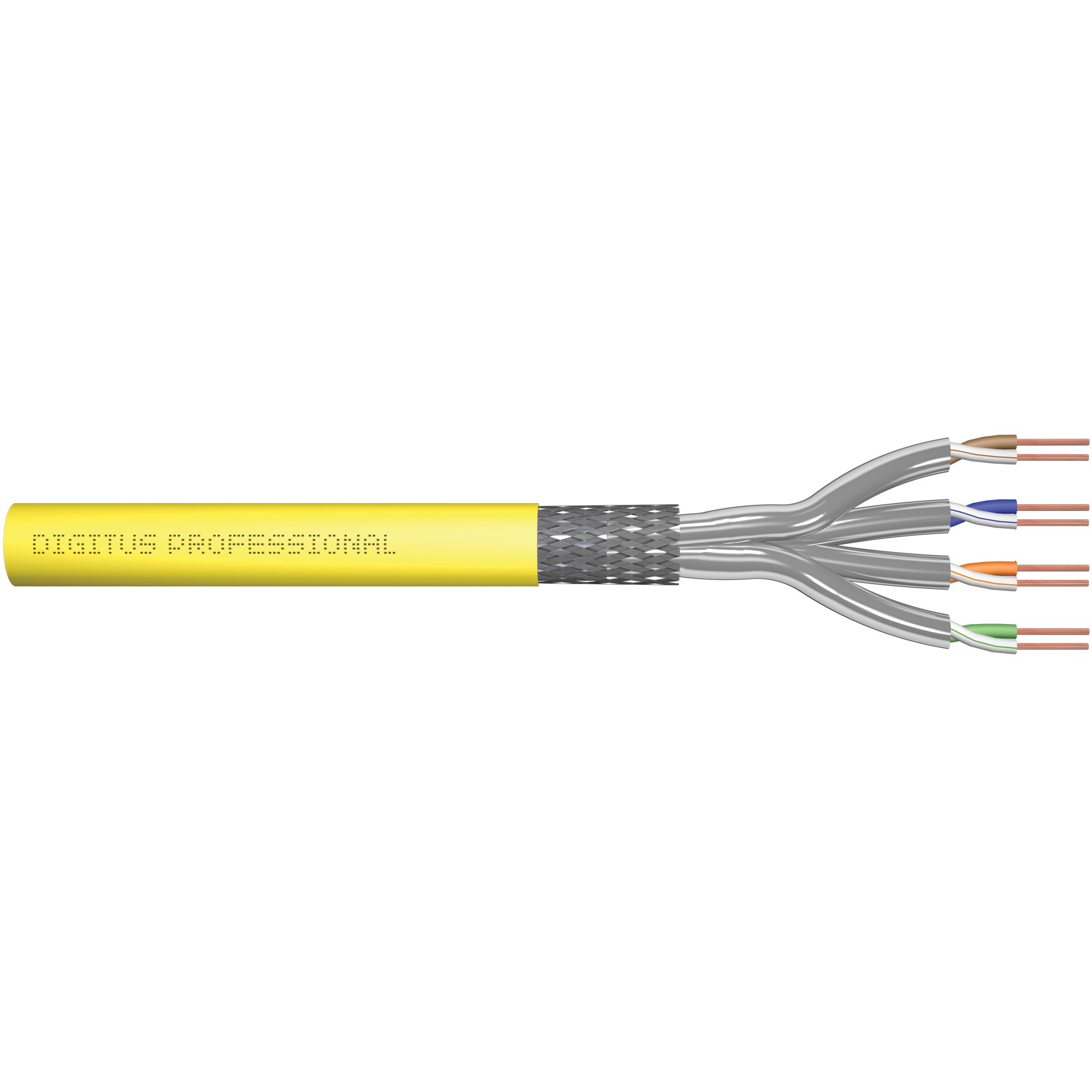 DIGITUS Instal-kab Cat7a S/FTP tw.Pair 1000m gelb AWG22/1 (Speditionsversand)