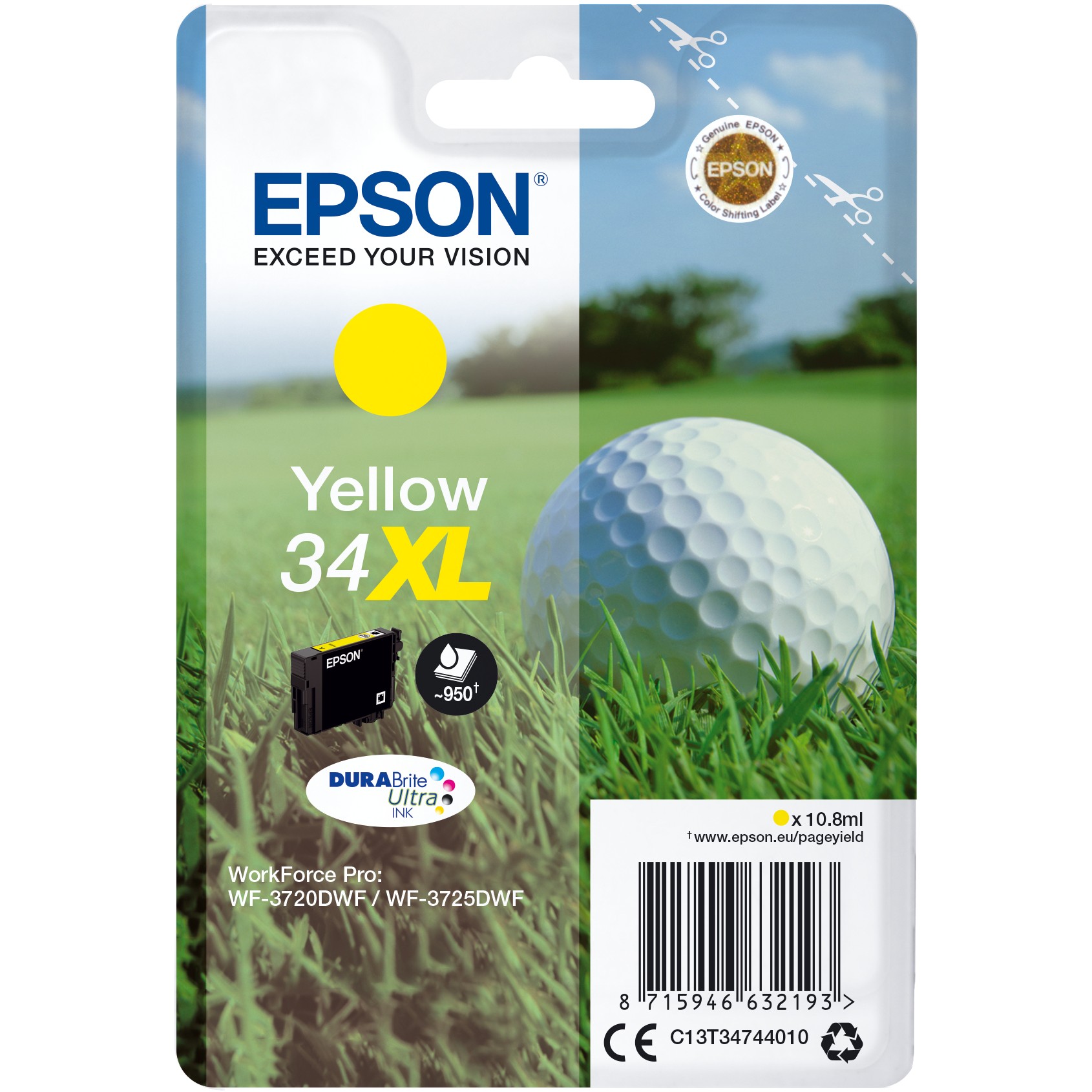 Epson 34XL - XL - Gelb - Original - Tintenpatrone