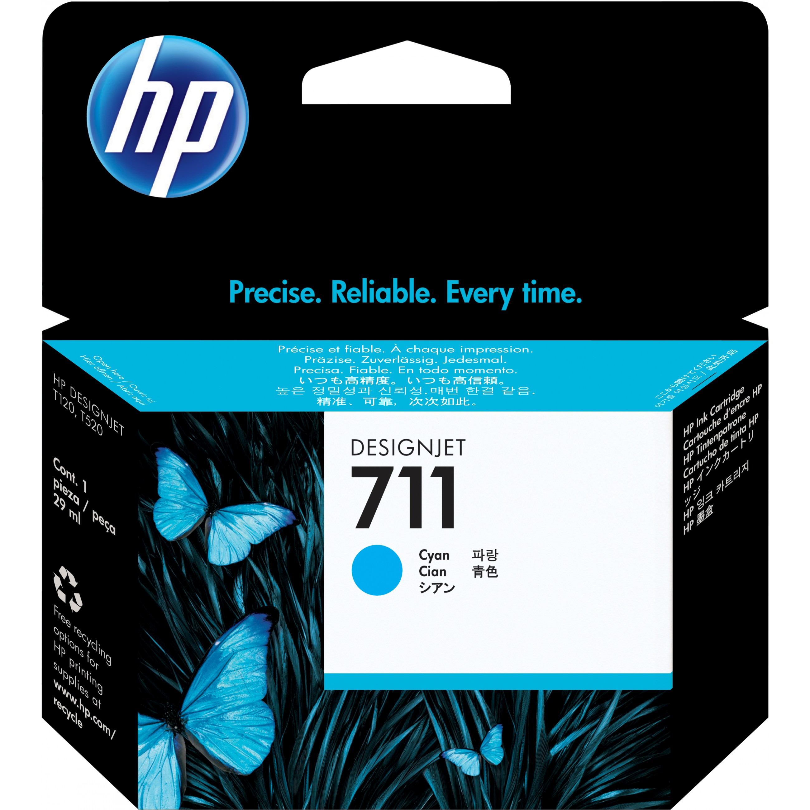 HP 711 Original Tinte cyan Standardkapazitt 29ml 1er-Pack