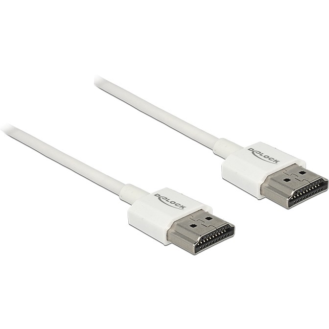 DELOCK Kabel High Speed HDMI mit Ethernet - HDMI-A Stecker > HDMI-A Stecker 3D 4K 2 m Slim High Quality