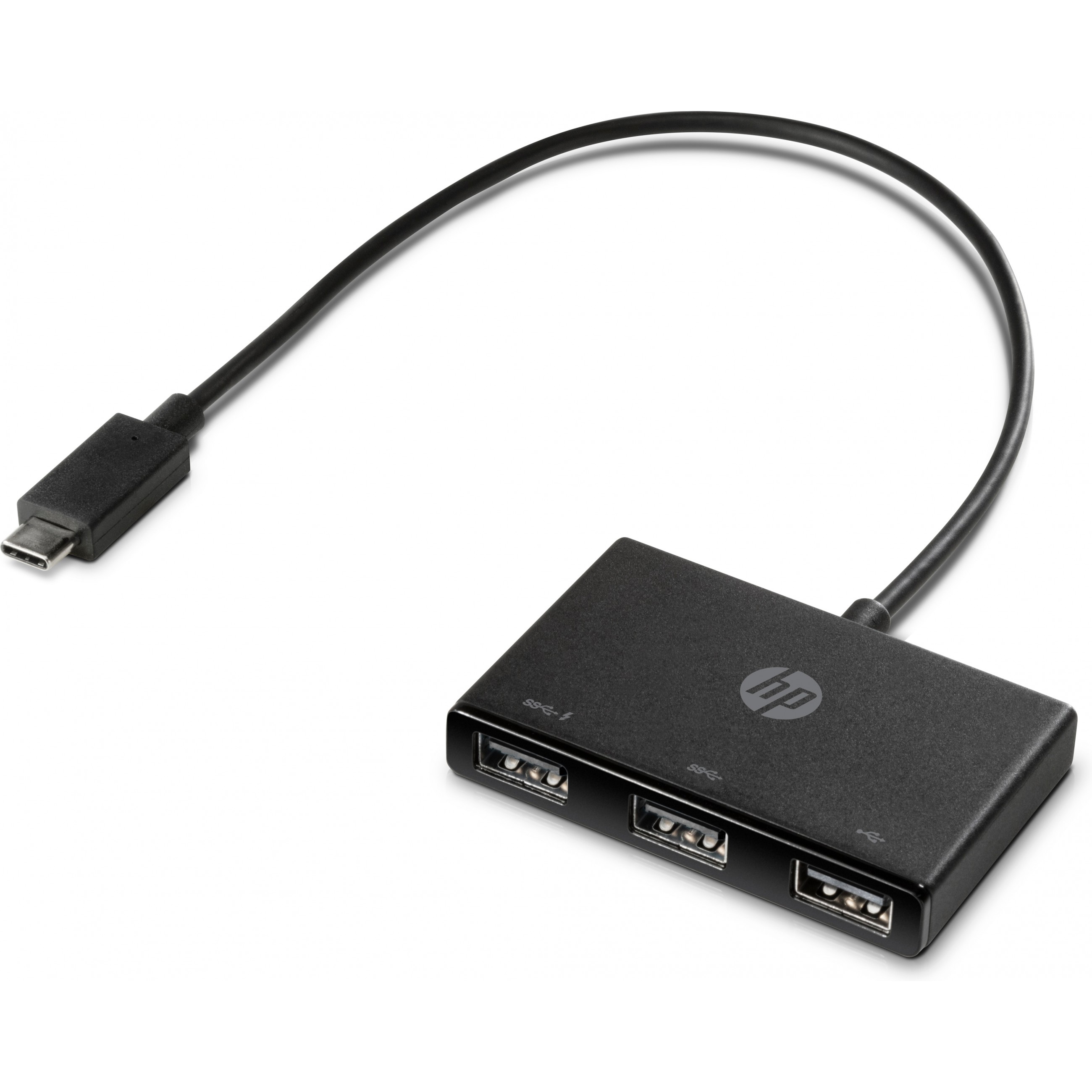 D HP USB-C HUB 3Port HP SuperSpeed USB3.0 passiv Black