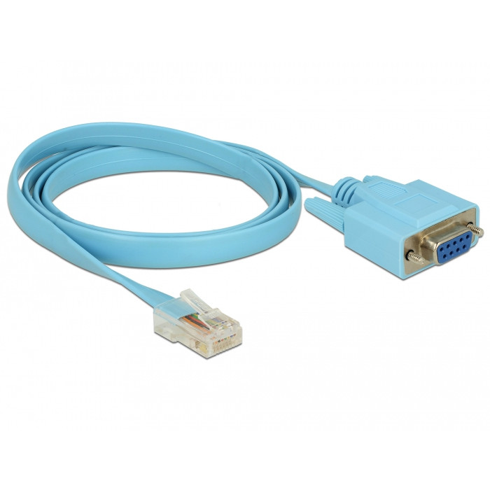 Delock Adapter RS-232 DB9 female > 1 x Serial RS-232 RJ45 male - Kabel seriell - DB-9 bis RJ-45 - 1 m