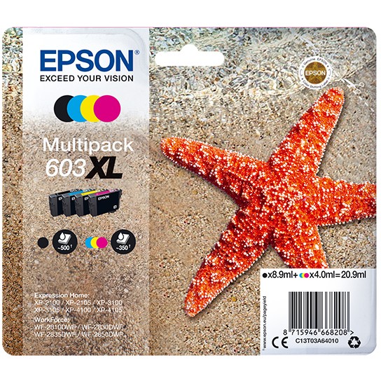 Epson Multipack 4-colours 603XL Ink C13T03A640