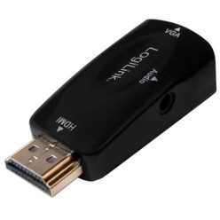 Logilink HDMI Adapter A/M zu VGA/F + 3.5 mm/W. 1080p. schw.