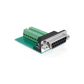 DeLOCK Serieller Adapter DB-15 (W) zu 16-pol Klemmenblock