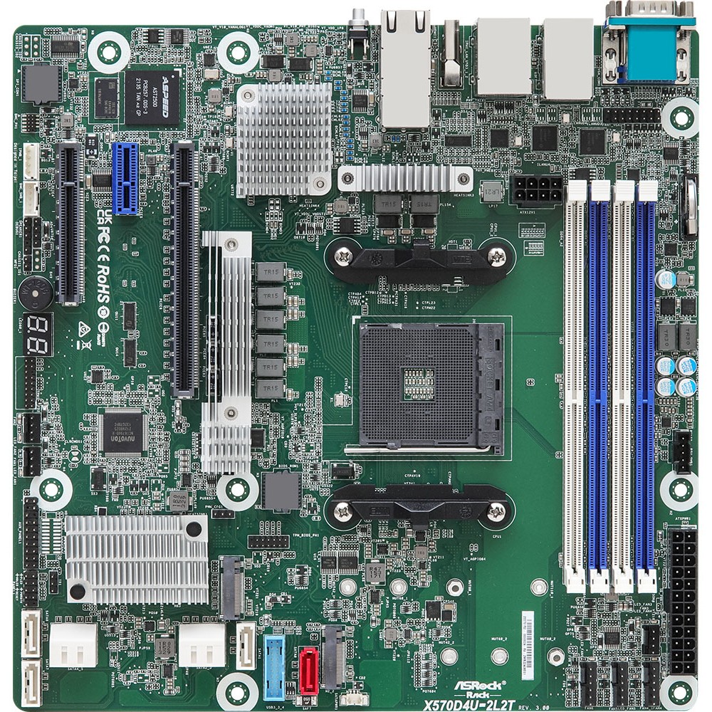AM4 ASRock X570D4U-2L2T Lan Broadcom