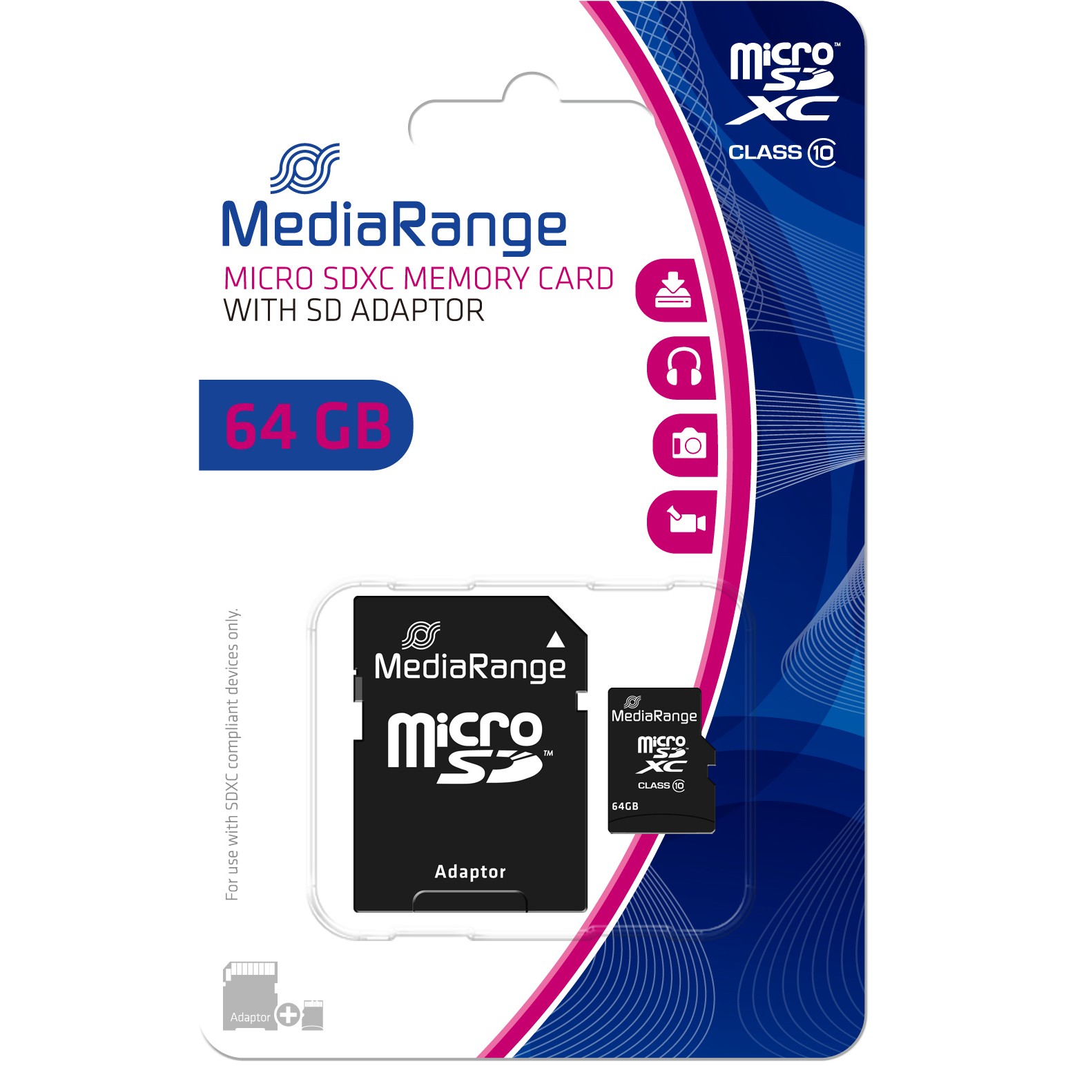 CARD MEDIARANGE MR955 - 64 GB - Schwarz