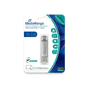 STICK MediaRange USB-Stick 16 GB USB 3.1 combo mit USB Type-C