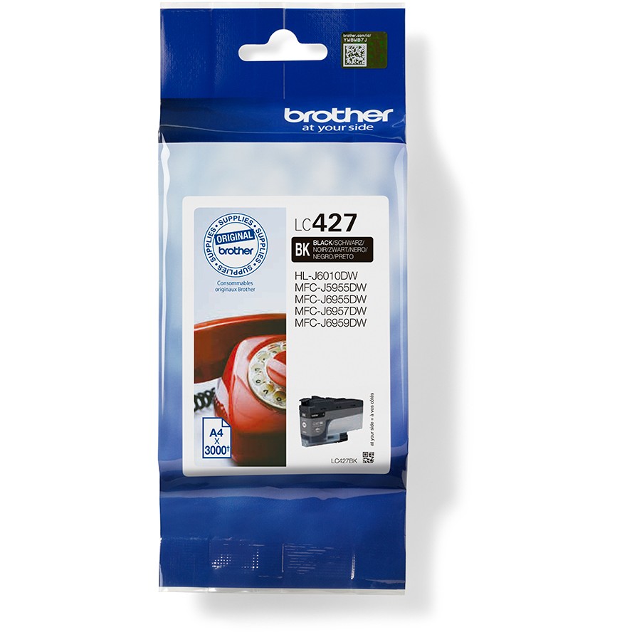 Brother Tinte LC427BK Schwarz bis zu 3000 Seiten nach ISO/IEC 24711