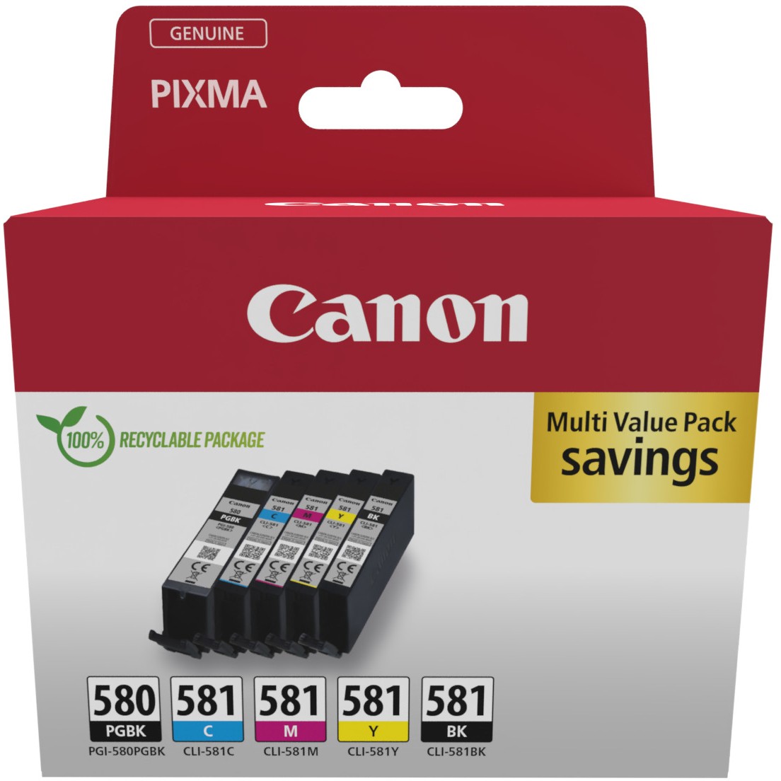 Canon Tinte PGI-580/CLI-581 2078C008 5er Multipack (BK/C/M/Y/PGBK)