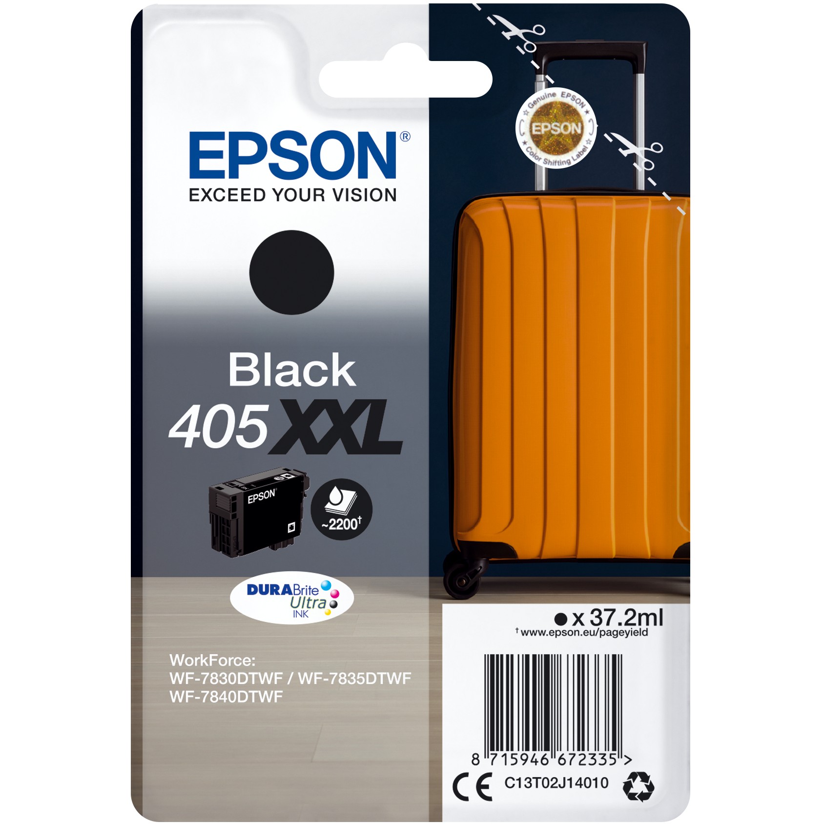 Epson Tinte 405XXL C13T02J14010 Schwarz bis zu 2.200 Seiten