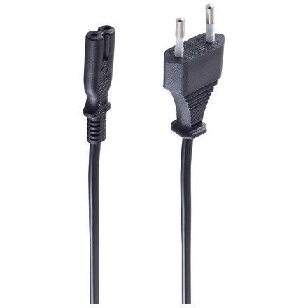 Euro Anschlusskabel C7 3m Schwarz
